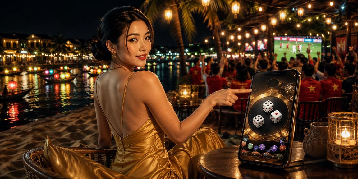 Người chơi tại Hội An tham gia trò chơi tài xỉu và nhận thưởng ưu đãi đặc biệt qua điện thoại
